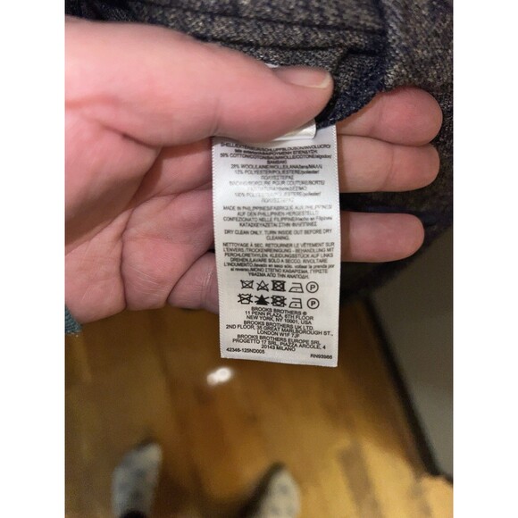 Brooks Brothers Gray Plaid Ruched Sheath Dress V-Neck Long Sleeve XS Old Money - Picture 7 of 7